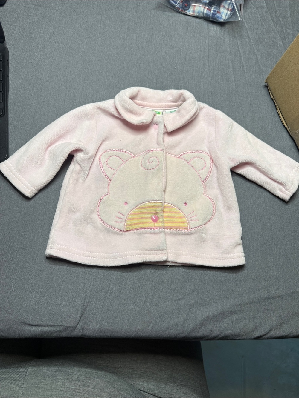 Y2K Sesame Street Light Pink Infant Hooded Top with Green Logo Tag
